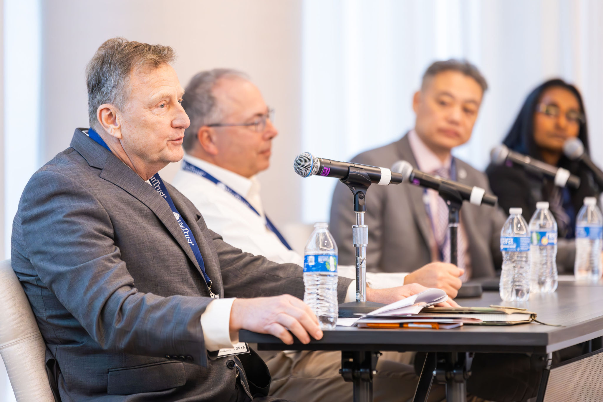 Jeff Troan provides insights on site selection for defense projects such as BAE System's shiplift; he was joined (left-to-right) by Toby Borge of BAE Systems, Ron Lau of Space Florida and Vista's own Andrea Dishler.